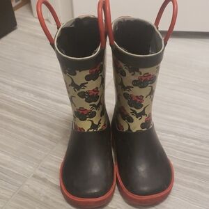 Kids' Dinosaur and Monster Truck Rain Boots Toddler Size 7